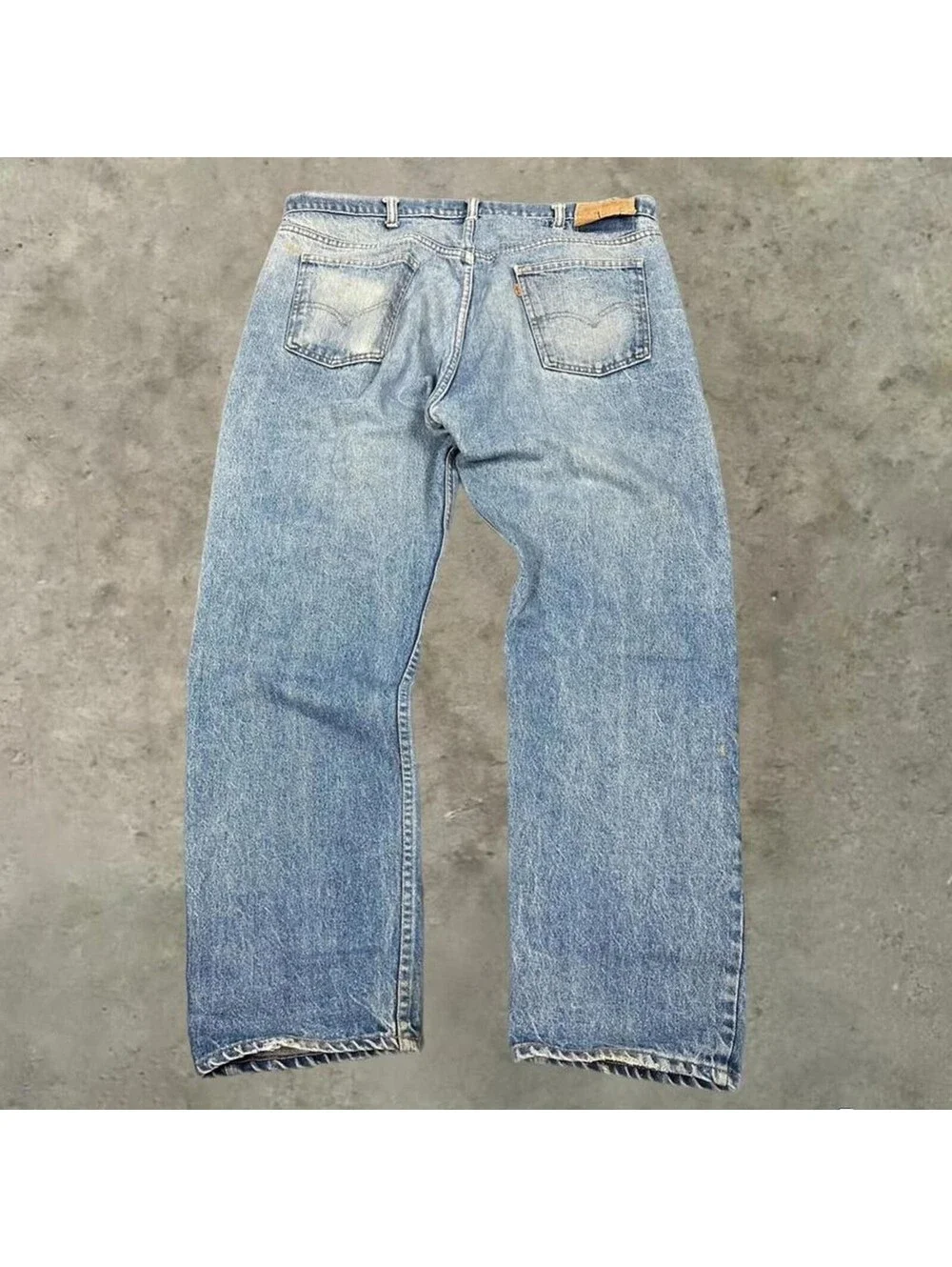 Vintage Levi’s 505 oranges tab 80s washed distressed straight fit jeans 38x30